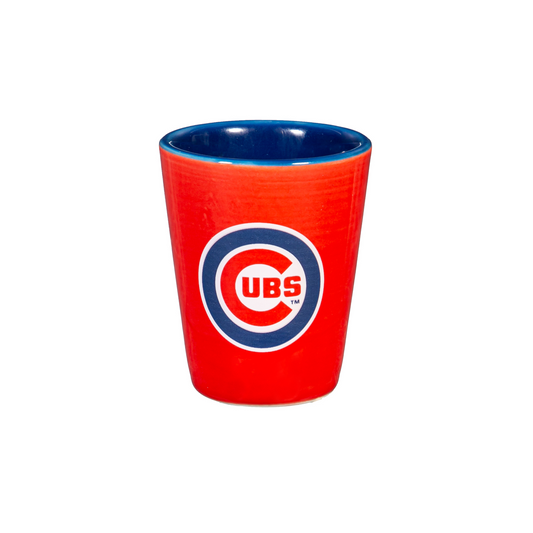CHICAGO CUBS 2 OZ. TEAM SHOT GLASS - RED
