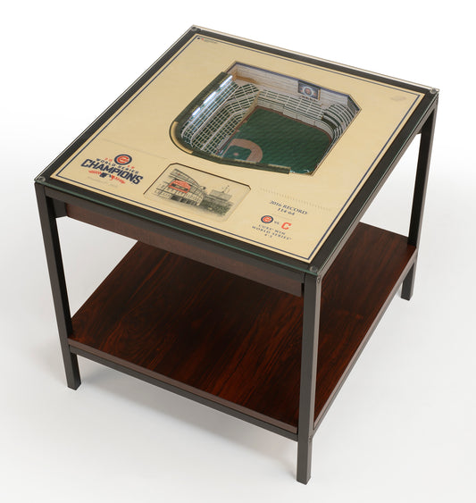 CHICAGO CUBS 25 LAYER 3D STADIUM LIGHTED END TABLE