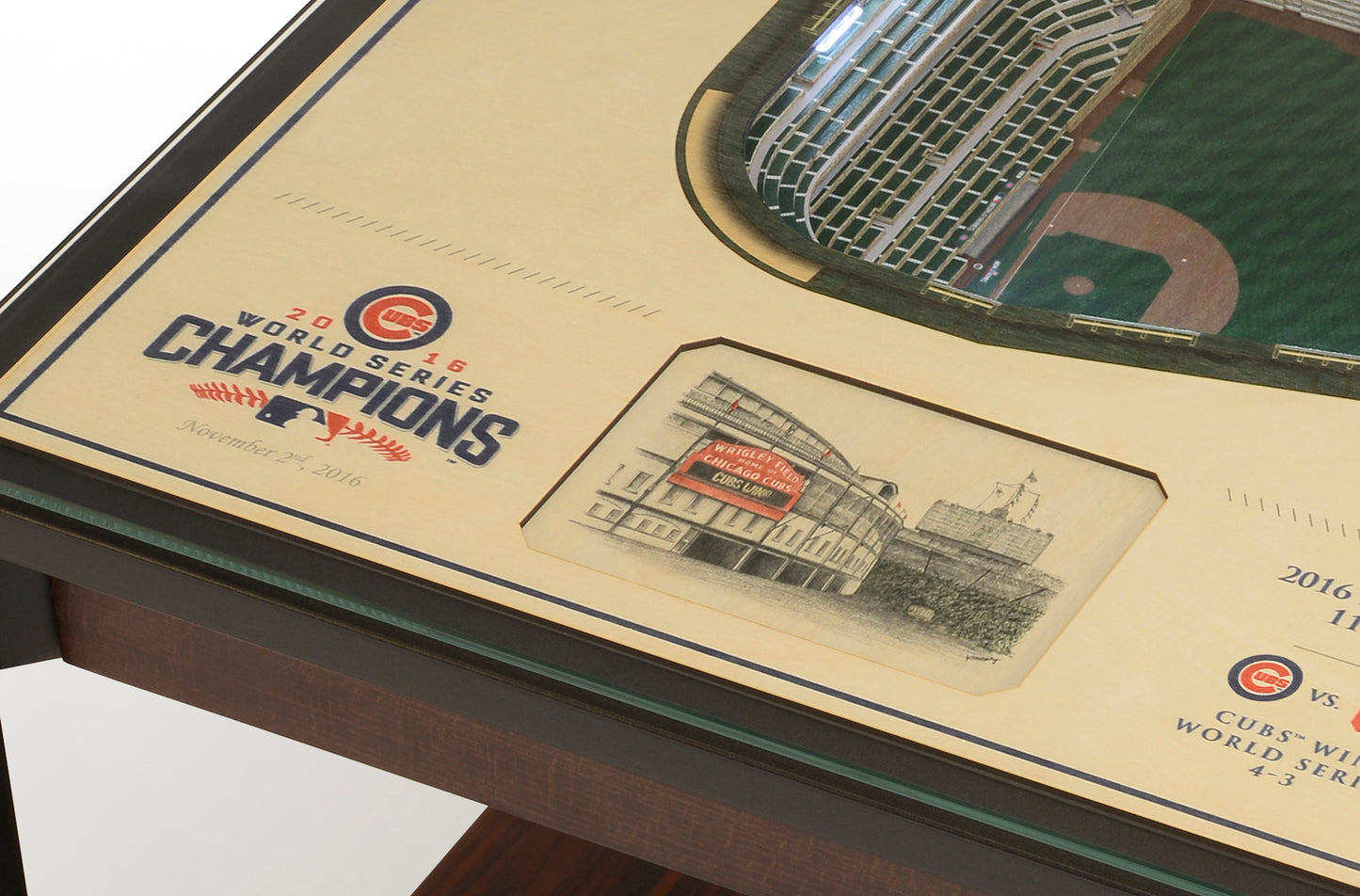 CHICAGO CUBS 25 LAYER 3D STADIUM LIGHTED END TABLE
