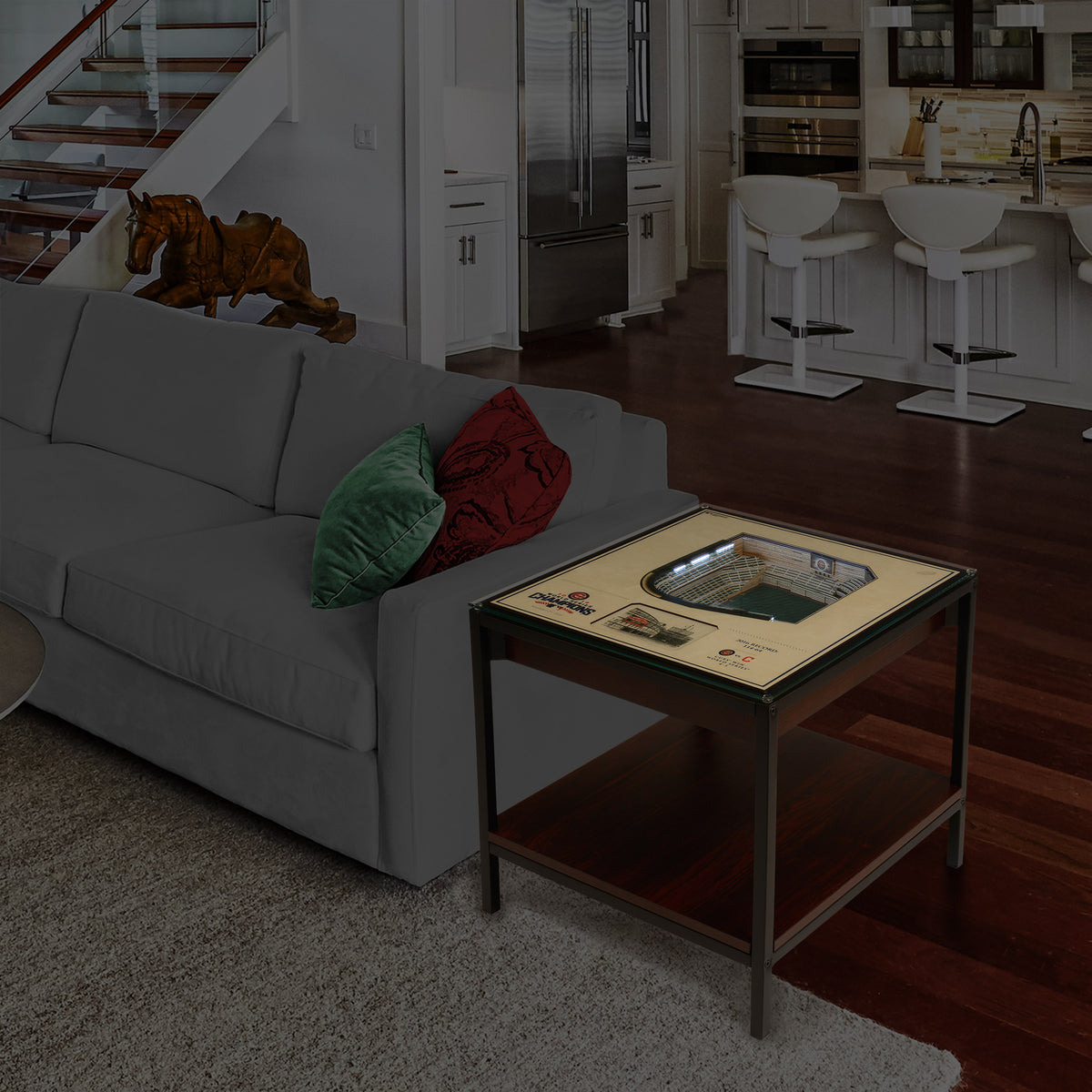 CHICAGO CUBS 25 LAYER 3D STADIUM LIGHTED END TABLE