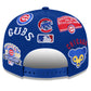 CHICAGO CUBS ALL OVER PATCH 9FIFTY SNAPBACK HAT - BLUE