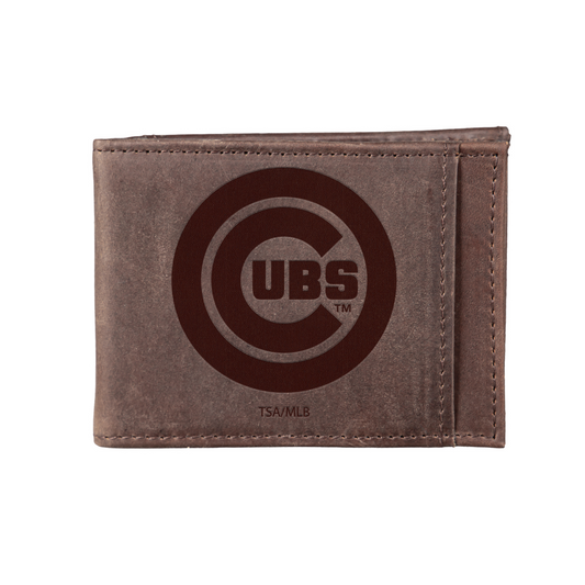 CHICAGO CUBS FRONT POCKET SLIM CARD HOLDER WITH RFID BLOCKING