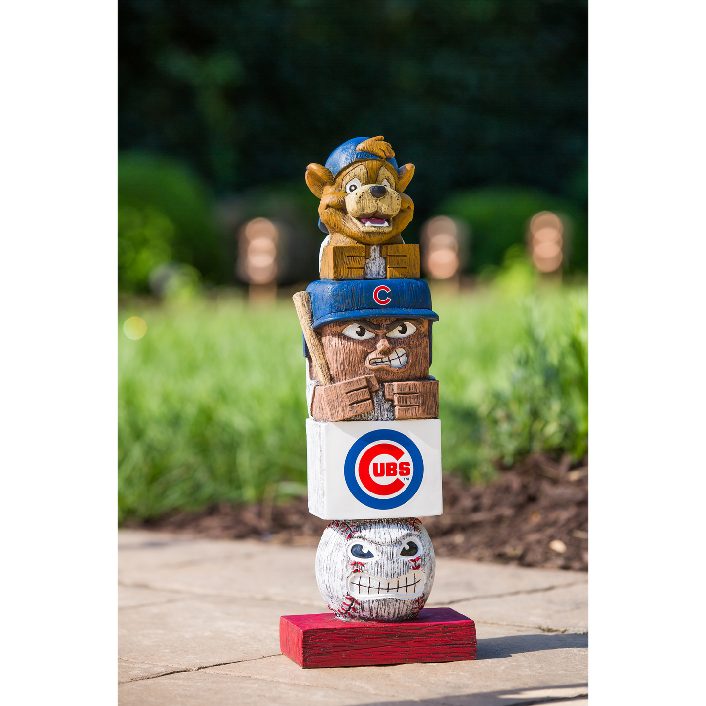CHICAGO CUBS GARDEN TIKI TOTEM STATUE - BEAR