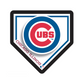 CHICAGO CUBS HOMEPLATE EDGELITE LED WALL DECOR
