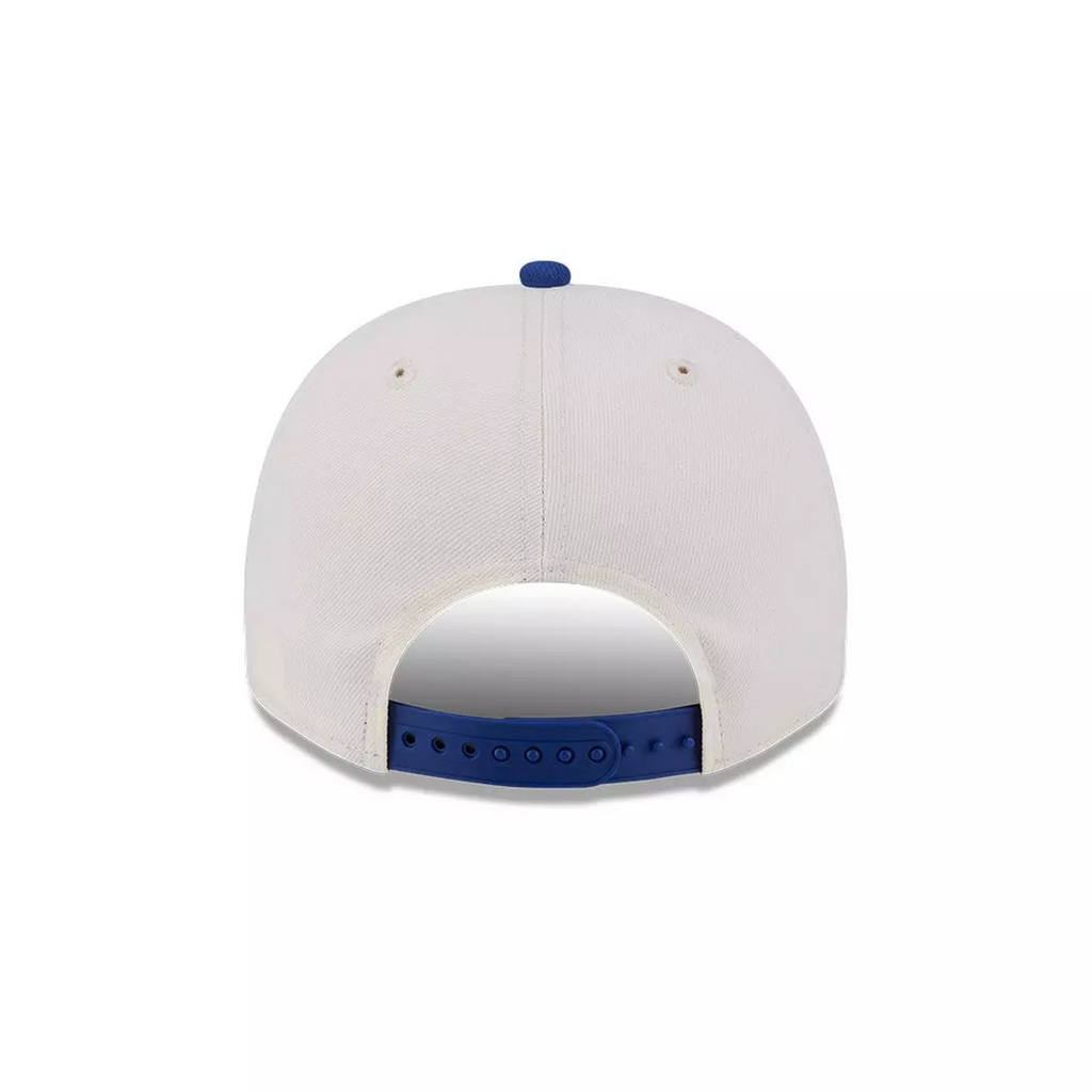 CHICAGO CUBS NEW ERA TRI-HIT 9FIFTY A-FRAME SNAPBACK HAT - CHROME WHITE/BLUE