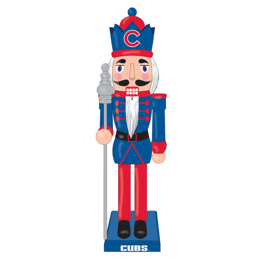 CHICAGO CUBS 12" WOODEN NUTCRACKER STATUE