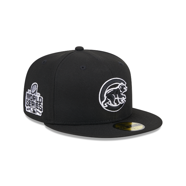 CHICAGO CUBS SIDEPATCH 2016 WORLD SERIES  59FIFTY FITTED HAT - BLACK