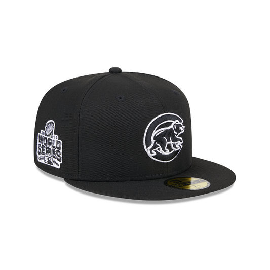 CHICAGO CUBS SIDEPATCH 2016 WORLD SERIES  59FIFTY FITTED HAT - BLACK