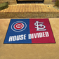 CHICAGO CUBS / ST.LOUIS CARDINALS HOUSE DIVIDED 34" X 42.5" MAT