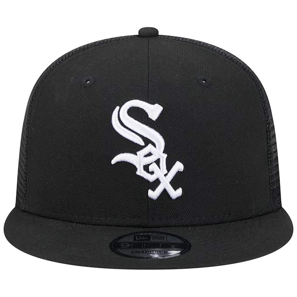CHICAGO WHITE SOX EVERGREEN TRUCKER 9FIFTY SNAPBACK HAT - BLACK/WHITE