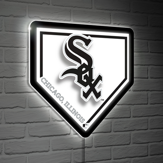 CHICAGO WHITE SOX HOMEPLATE EDGELITE LED WALL DECOR