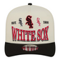 CHICAGO WHITE SOX NEW ERA TRI-HIT 9FIFTY A-FRAME SNAPBACK HAT - CHROME WHITE/BLACK