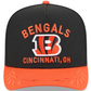 CINCINNATI BENGALS 2025 NFL DRAFT 9FIFTY A-FRAME SNAPBACK HAT - BLACK/ORANGE
