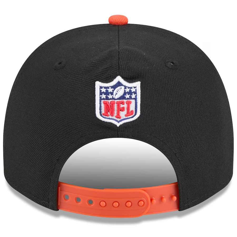 CINCINNATI BENGALS 2025 NFL DRAFT 9FIFTY A-FRAME SNAPBACK HAT - BLACK/ORANGE