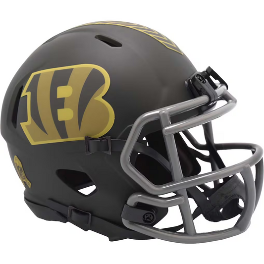 CINCINNATI BENGALS 2025 NFL SALUTE TO SERVICE RIDDELL SPEED MINI HELMET