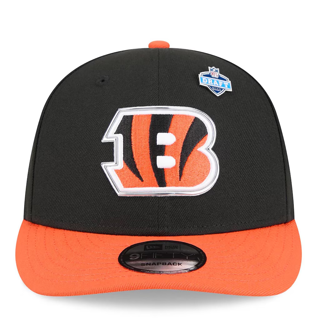 CINCINNATI BENGALS 2026 NFL DRAFT 9FIFTY SNAPBACK HAT - BLACK/ORANGE
