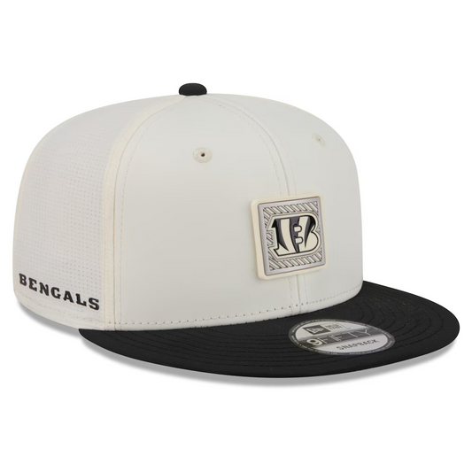 CINCINNATI BENGALS 2026 NFL TRAINING CAMP 9FIFTY SNAPBACK HAT - CHROME WHITE/BLACK