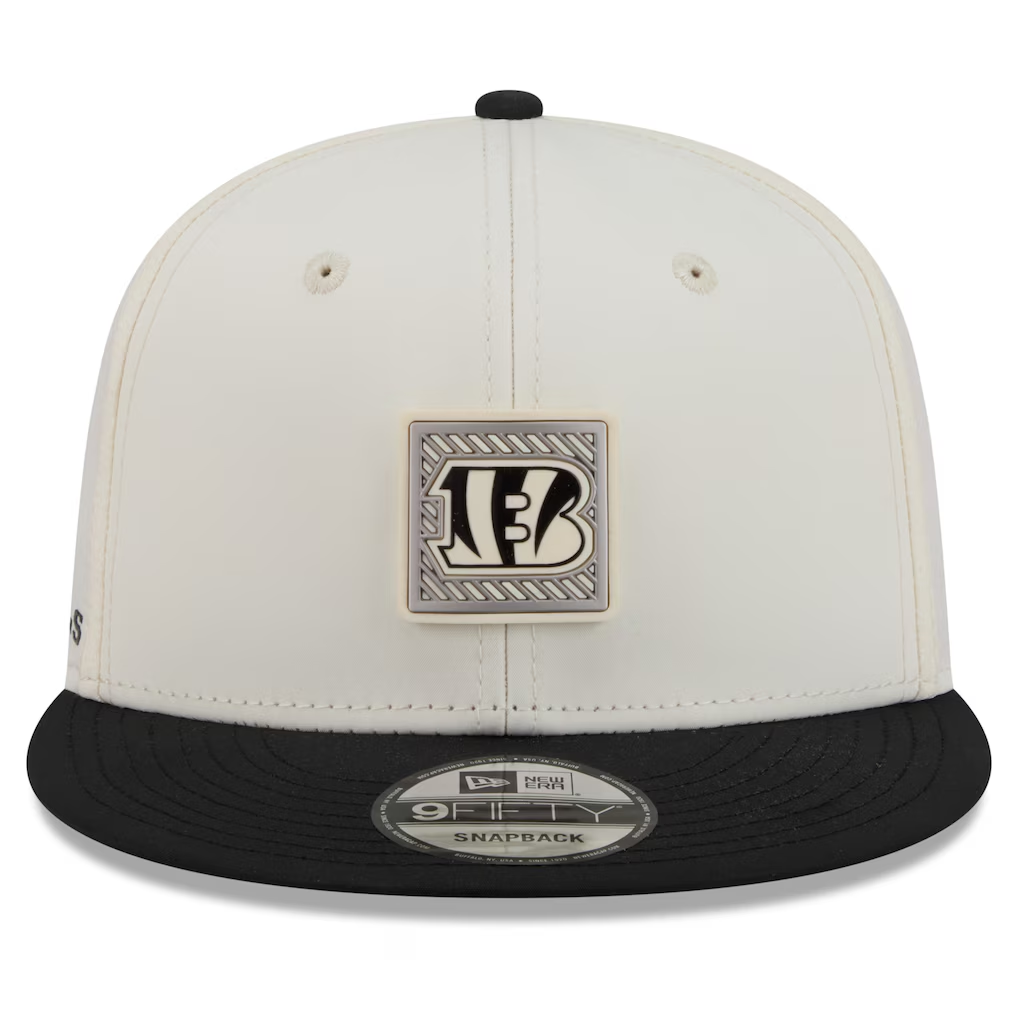 CINCINNATI BENGALS 2026 NFL TRAINING CAMP 9FIFTY SNAPBACK HAT - CHROME WHITE/BLACK