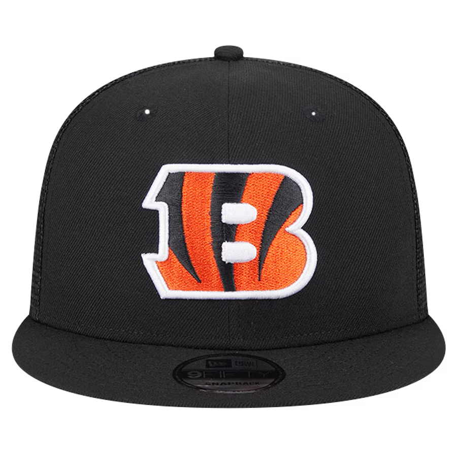 CINCINNATI BENGALS EVERGREEN TRUCKER 9FIFTY SNAPBACK - BLACK