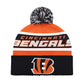 CINCINNATI BENGALS MEN'S STARTER LEGACY CUFFED KNIT WITH POM - ORANGE/BLACK