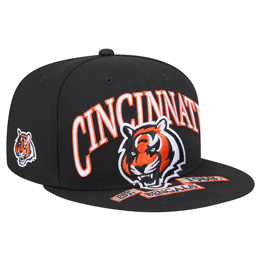 CINCINNATI BENGALS OVERSIZED 59FIFTY FITTED HAT - BLACK