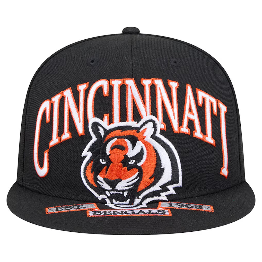 CINCINNATI BENGALS OVERSIZED 59FIFTY FITTED HAT - BLACK