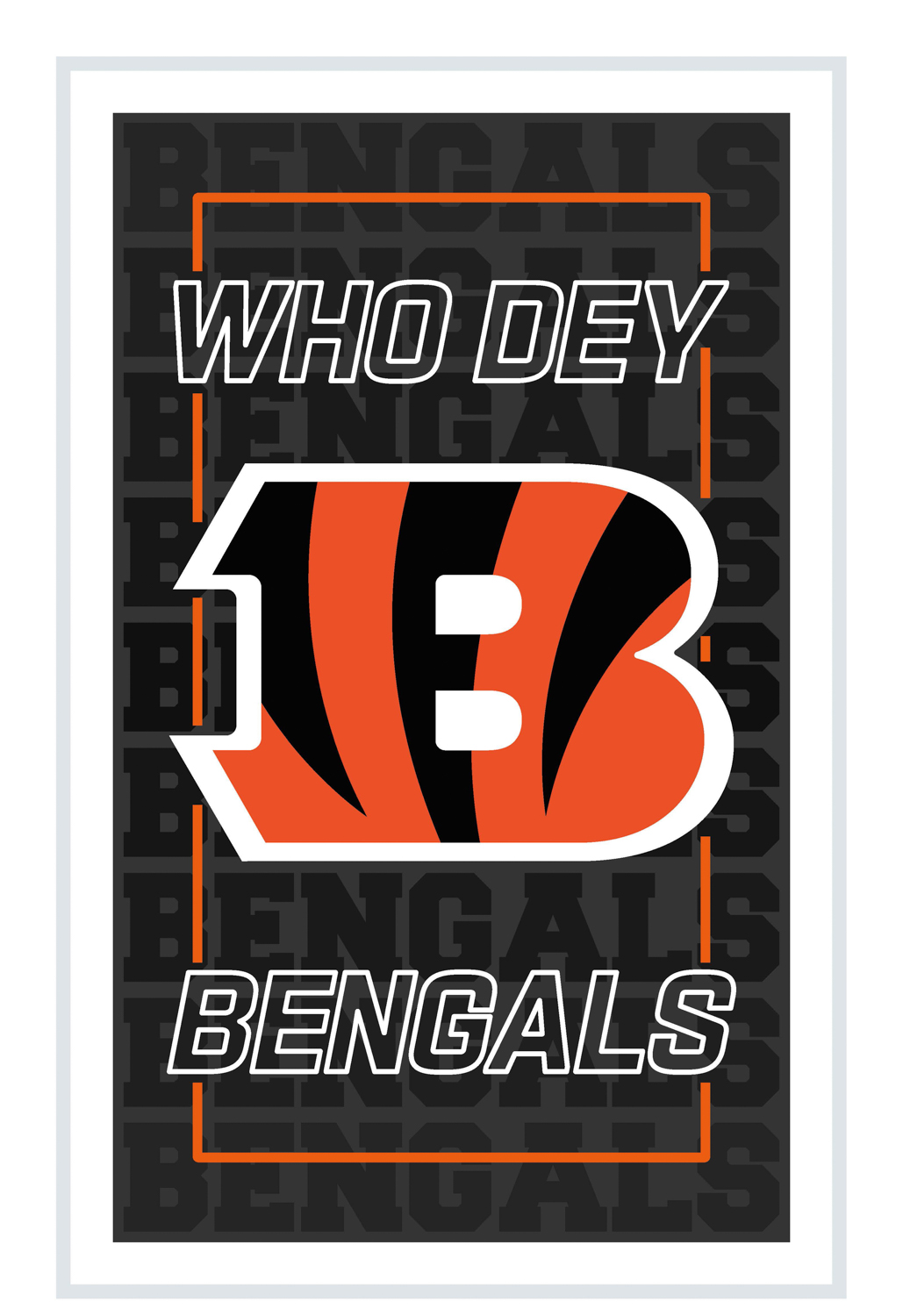 CINCINNATI BENGALS RECTANGLE NEOLITE LED WALL DECOR