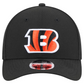 CINCINNATI BENGALS TEAM COLLECTION 9FORTY M-CROWN SNAPBACK ADJUSTABLE HAT - BLACK