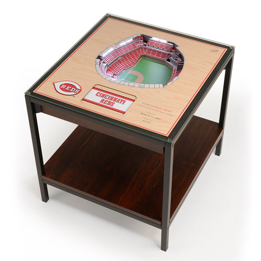 CINCINNATI REDS 25 LAYER 3D STADIUM LIGHTED END TABLE