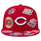 CINCINNATI REDS ALL OVER PATCH 9FIFTY SNAPBACK HAT - RED
