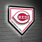 CINCINNATI REDS HOMEPLATE EDGELITE LED WALL DECOR