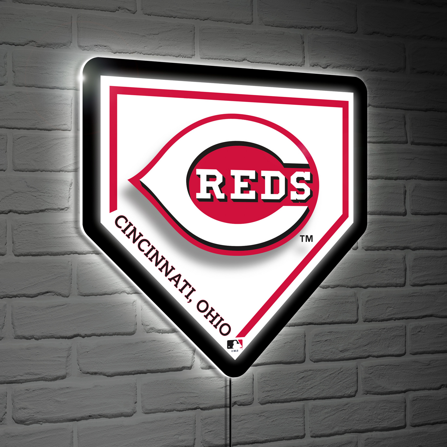 CINCINNATI REDS HOMEPLATE EDGELITE LED WALL DECOR