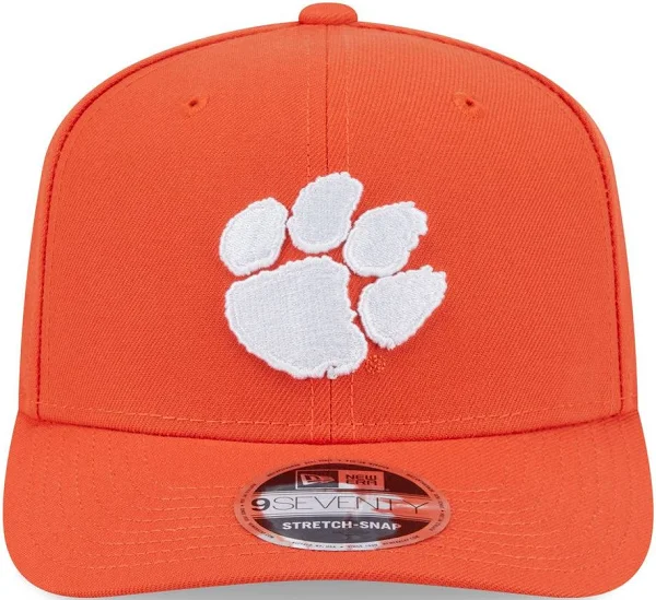 CLEMSON TIGERS TEAM COLLECTIVE 9SEVENTY STRETCH-SNAP ADJUSTABLE HAT - ORANGE