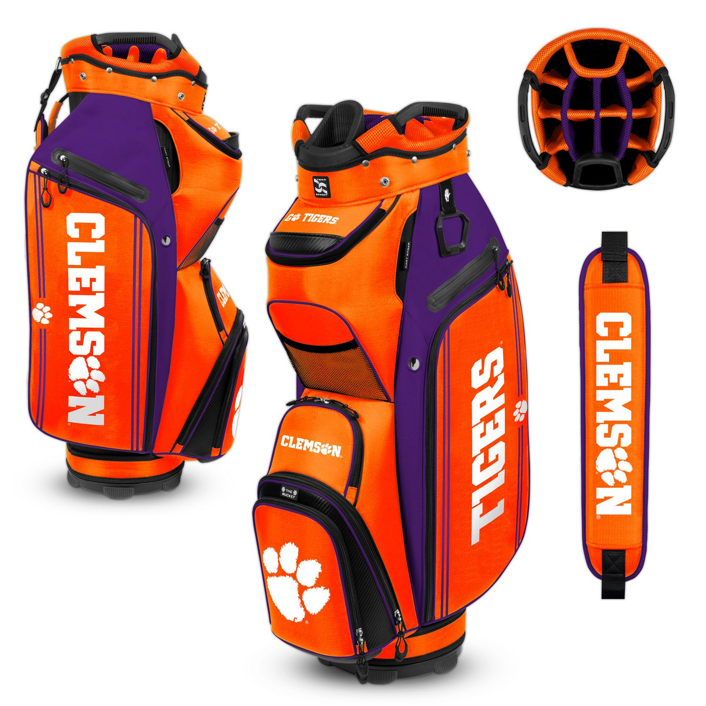 CLEMSON TIGERS TEAM EFFORT BUCKET III COOLER CART GOLF BAG