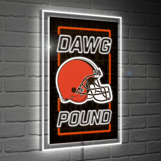 CLEVELAND BROWNS RECTANGLE NEOLITE LED WALL DECOR