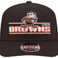 CLEVELAND BROWNS STATED 9SEVENTY STRETCH-SNAP ADJUSTABLE HAT - BROWN