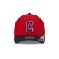 CLEVELAND GUARDIANS YOUTH PLAYER REPLICA 9FORTY M-CROWN SNAPBACK ADJUSTABLE HAT - RED/NAVY