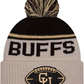 COLORADO BUFFALOES HISTORIC CUFFED KNIT WITH POM - STONE/BLACK