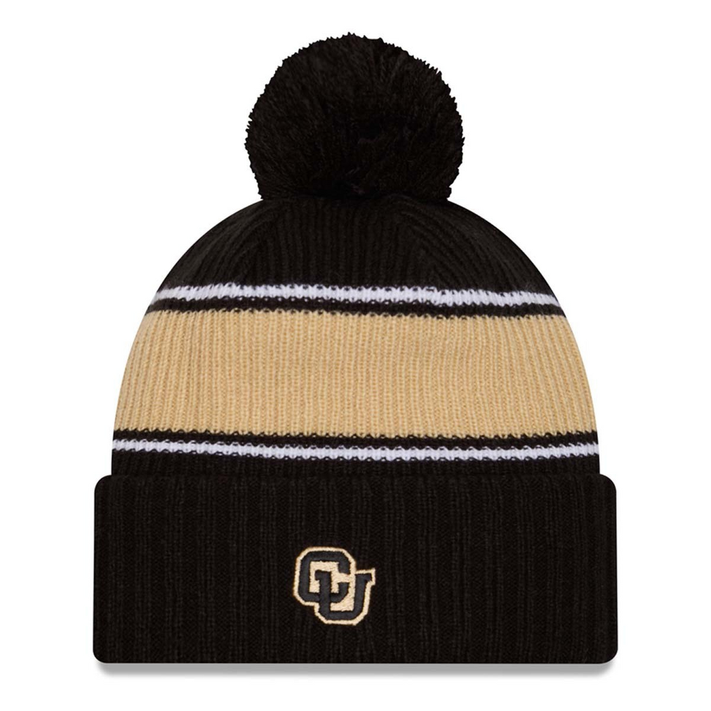 COLORADO BUFFALOES SPORT CUFFED KNIT WITH POM - BLACK