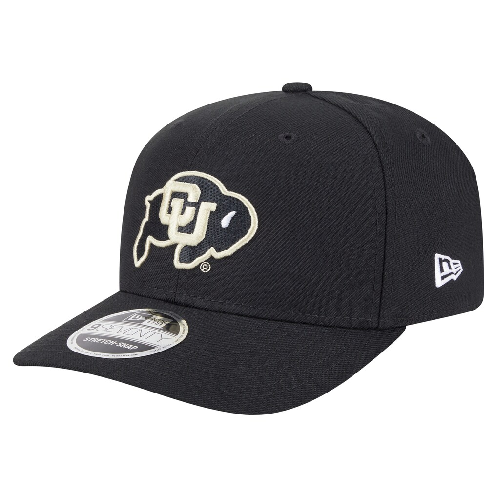 COLORADO BUFFALOES TEAM COLLECTIVE 9SEVENTY STRETCH-SNAP ADJUSTABLE HAT - BLACK
