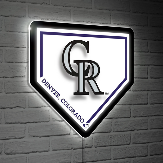 COLORADO ROCKIES HOMEPLATE EDGELITE LED WALL DECOR