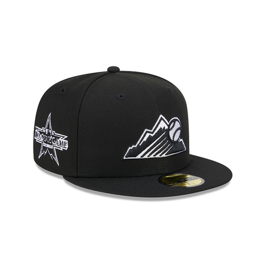COLORADO ROCKIES SIDEPATCH 2021 ALL-STAR GAME 59FIFTY FITTED HAT - BLACK/ WHITE