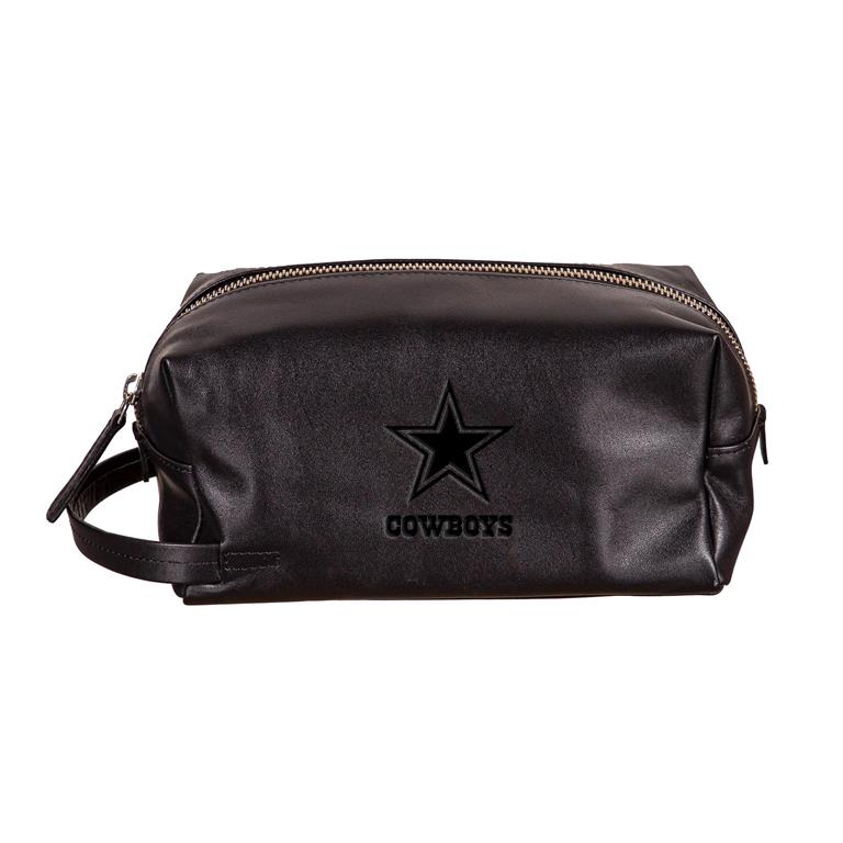 DALLA COWBOYS EMBOSSED TOILETRY BAG - BLACK