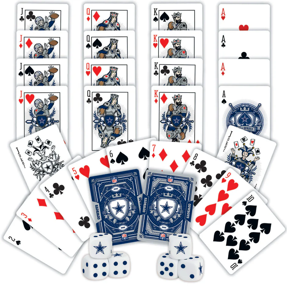 DALLAS COWBOYS 2-PACK CARD AND DICE SET