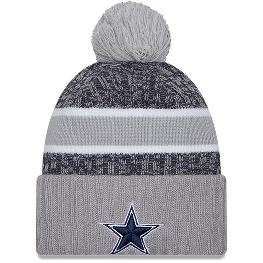 DALLAS COWBOYS 2023 NFL SIDELINE CUFFED KNIT WITH POM - ALTERNATE