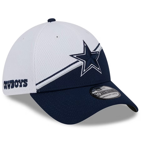 DALLAS COWBOYS 2023 SIDELINE 39THIRTY FLEX FIT HAT - BLUE