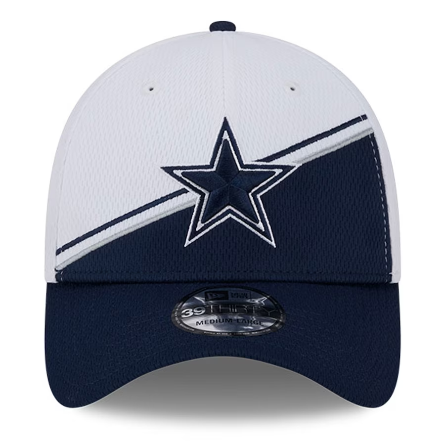 DALLAS COWBOYS 2023 SIDELINE 39THIRTY FLEX FIT HAT - BLUE