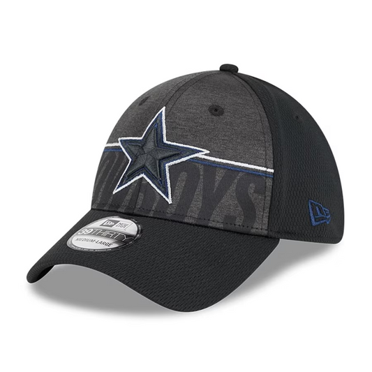 DALLAS COWBOYS 2023 CAMPAMENTO DE ENTRENAMIENTO 39THIRTY GORRO FLEX FIT-NEGRO