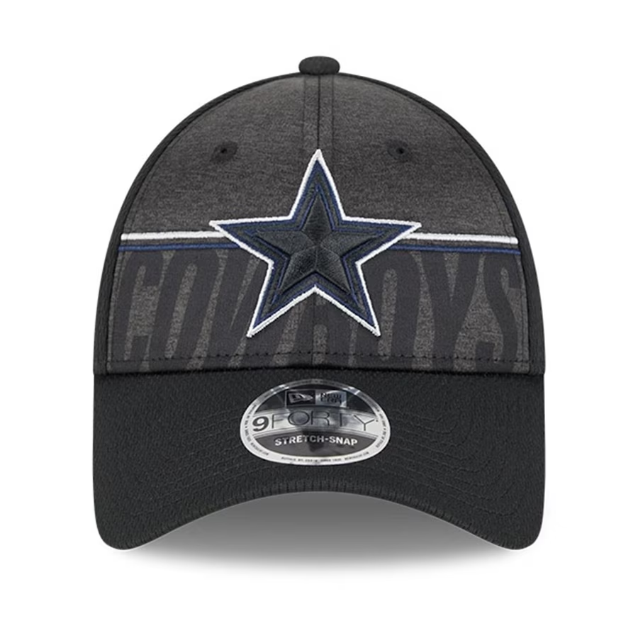 DALLAS COWBOYS 2023 TRAINING CAMP 9FORTY STRETCH SNAP ADJUSTABLE HAT-BLACK