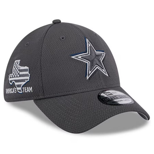 DALLAS COWBOYS 2024 NFL DRAFT HAT 39THIRTY FLEX FIT HAT - GRAPHITE